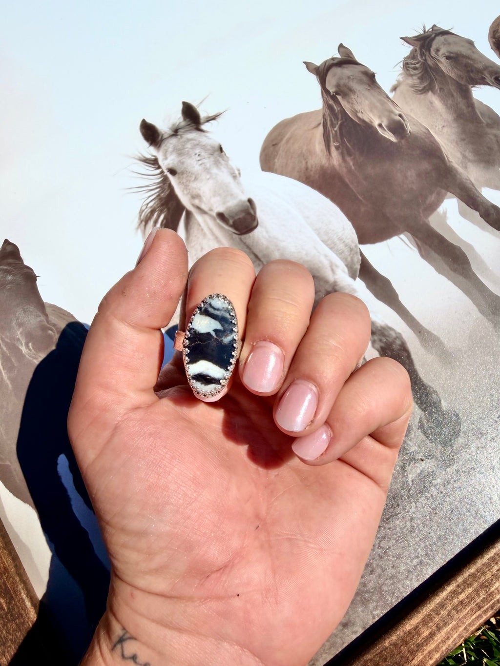 Zebra Jasper ring size 8.5
