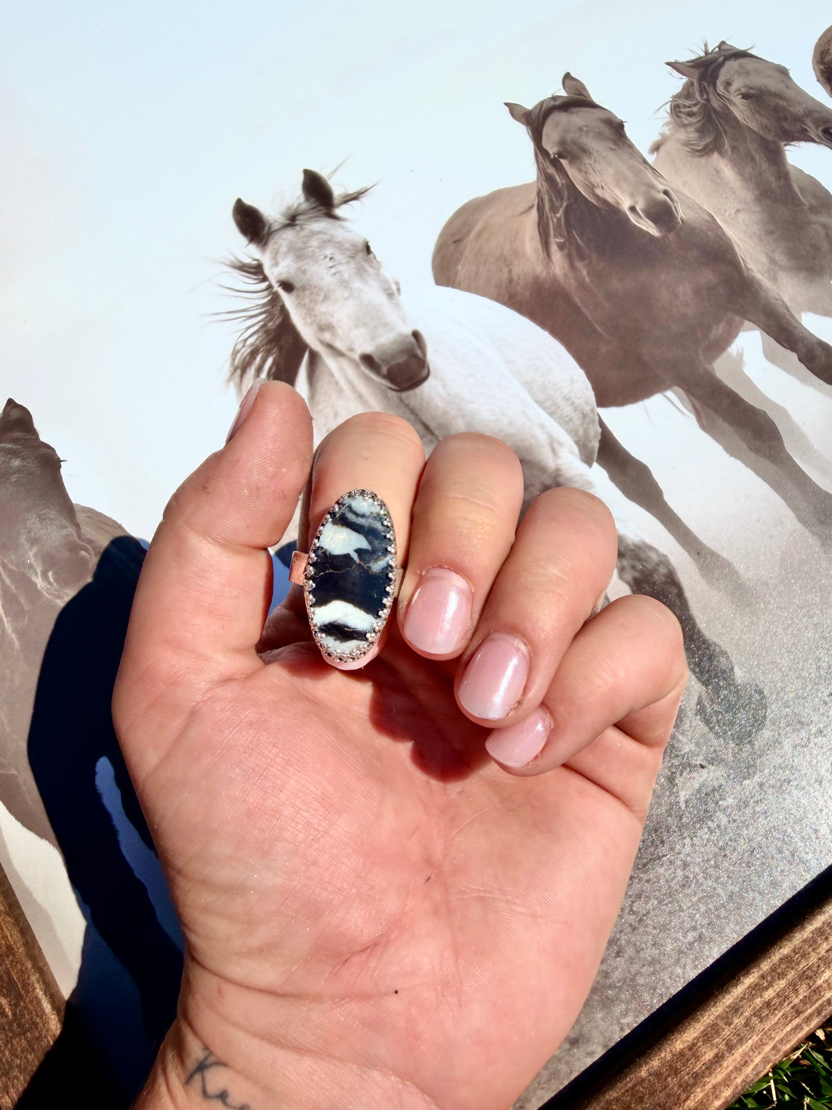 Zebra Jasper ring size 8.5