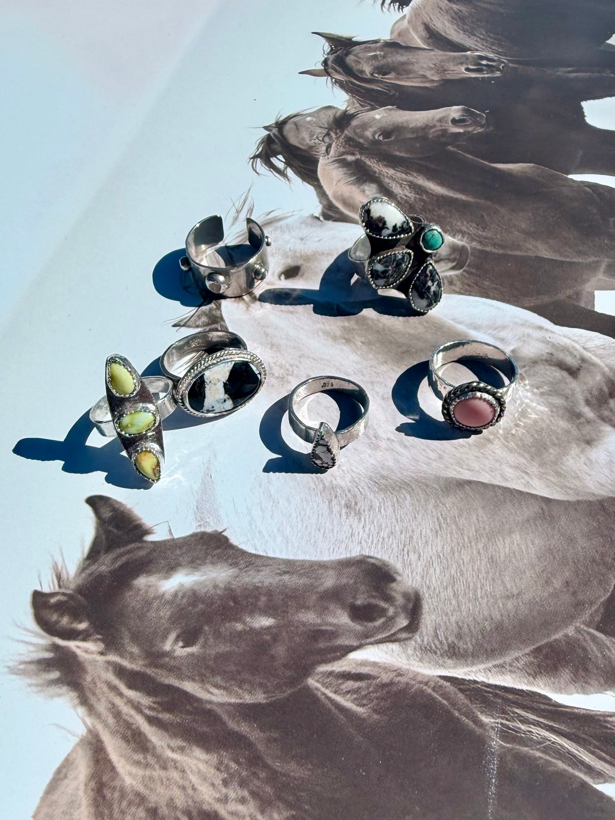 White Buffalo Ring Size 8