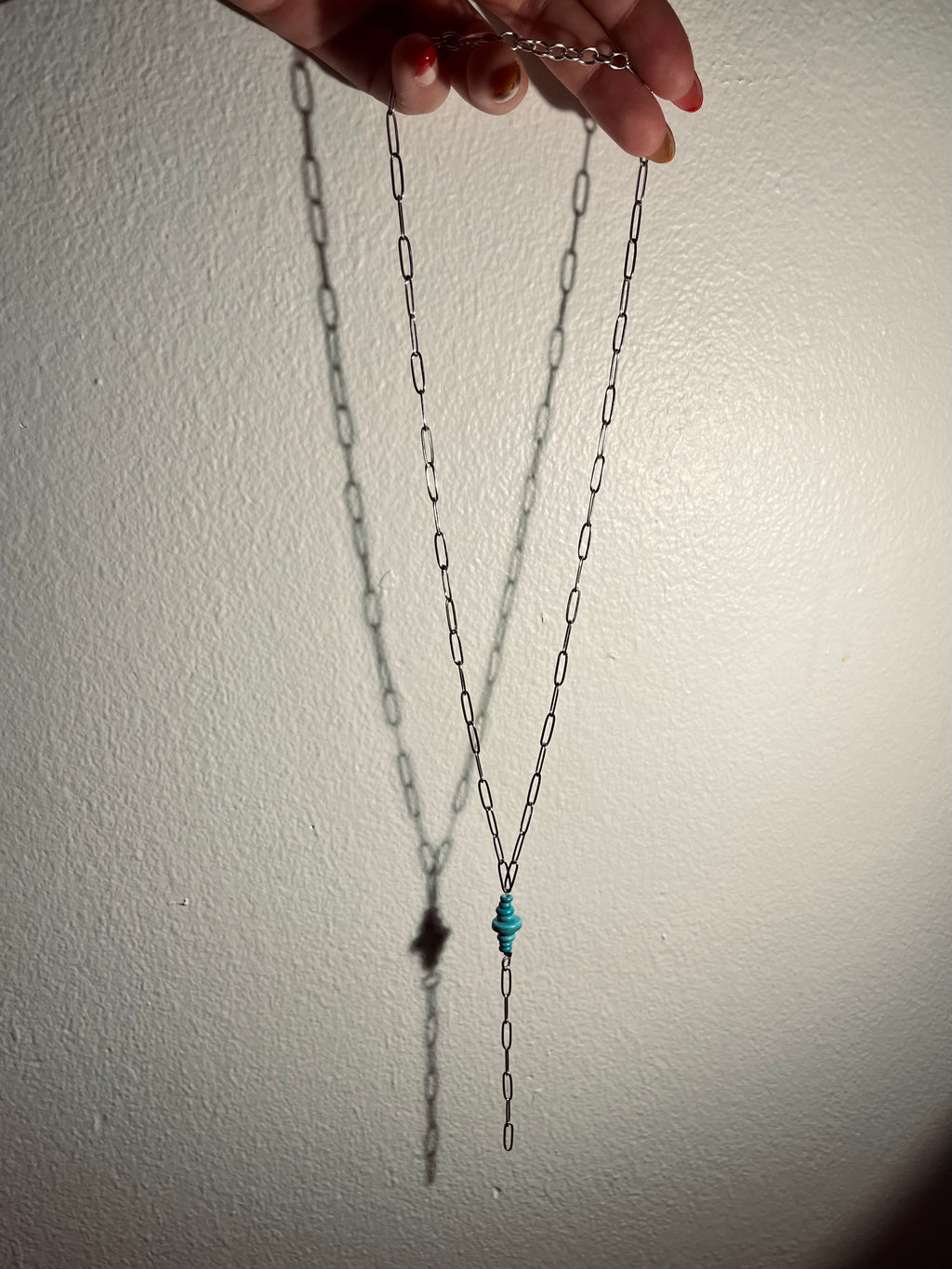 Paperclip Chain and Turq Lariat