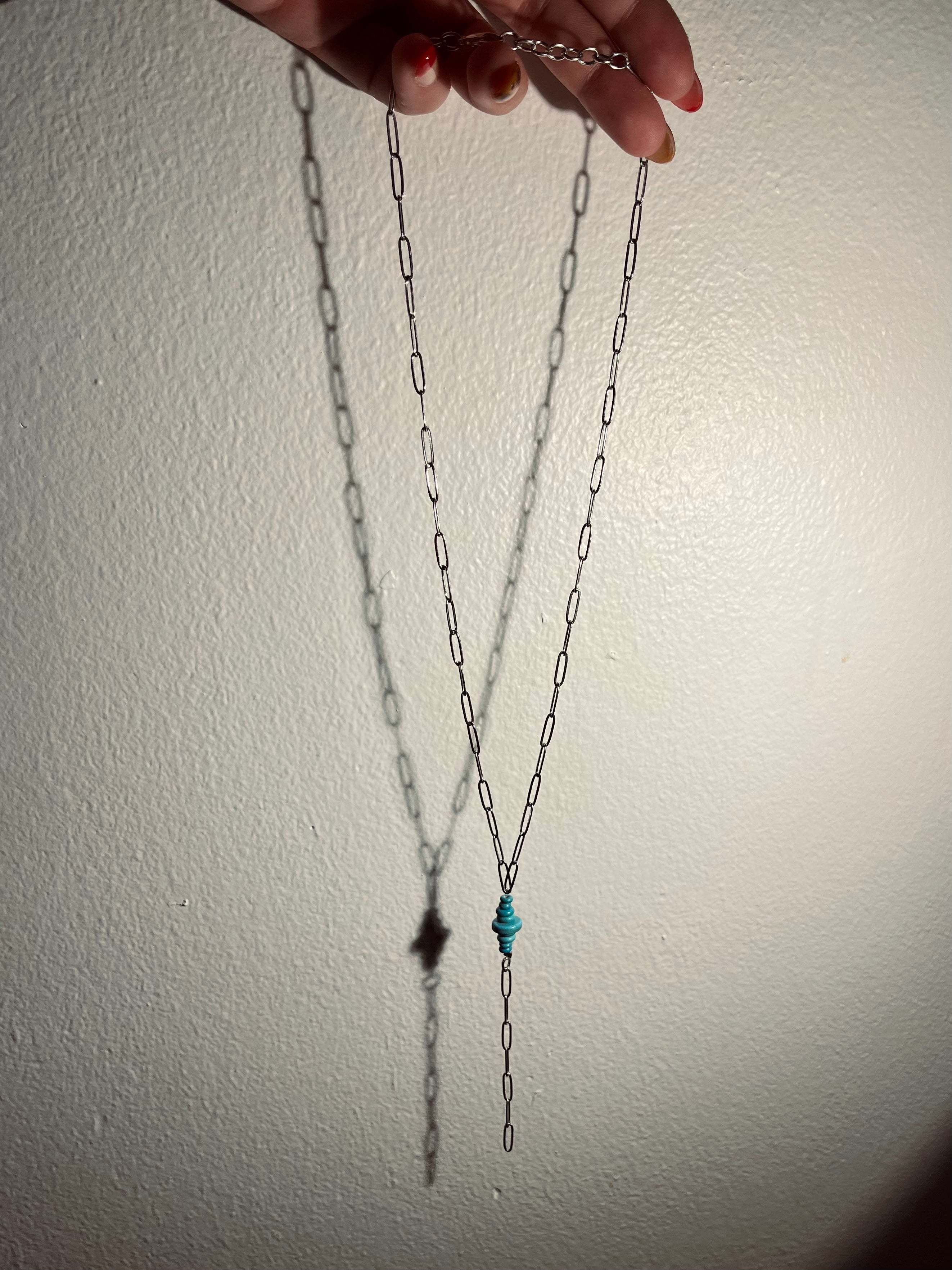 Paperclip Chain and Turq Lariat