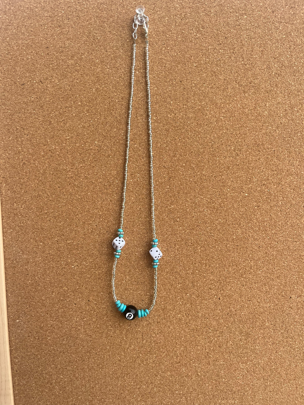 Western Dice and 8 Ball Necklace