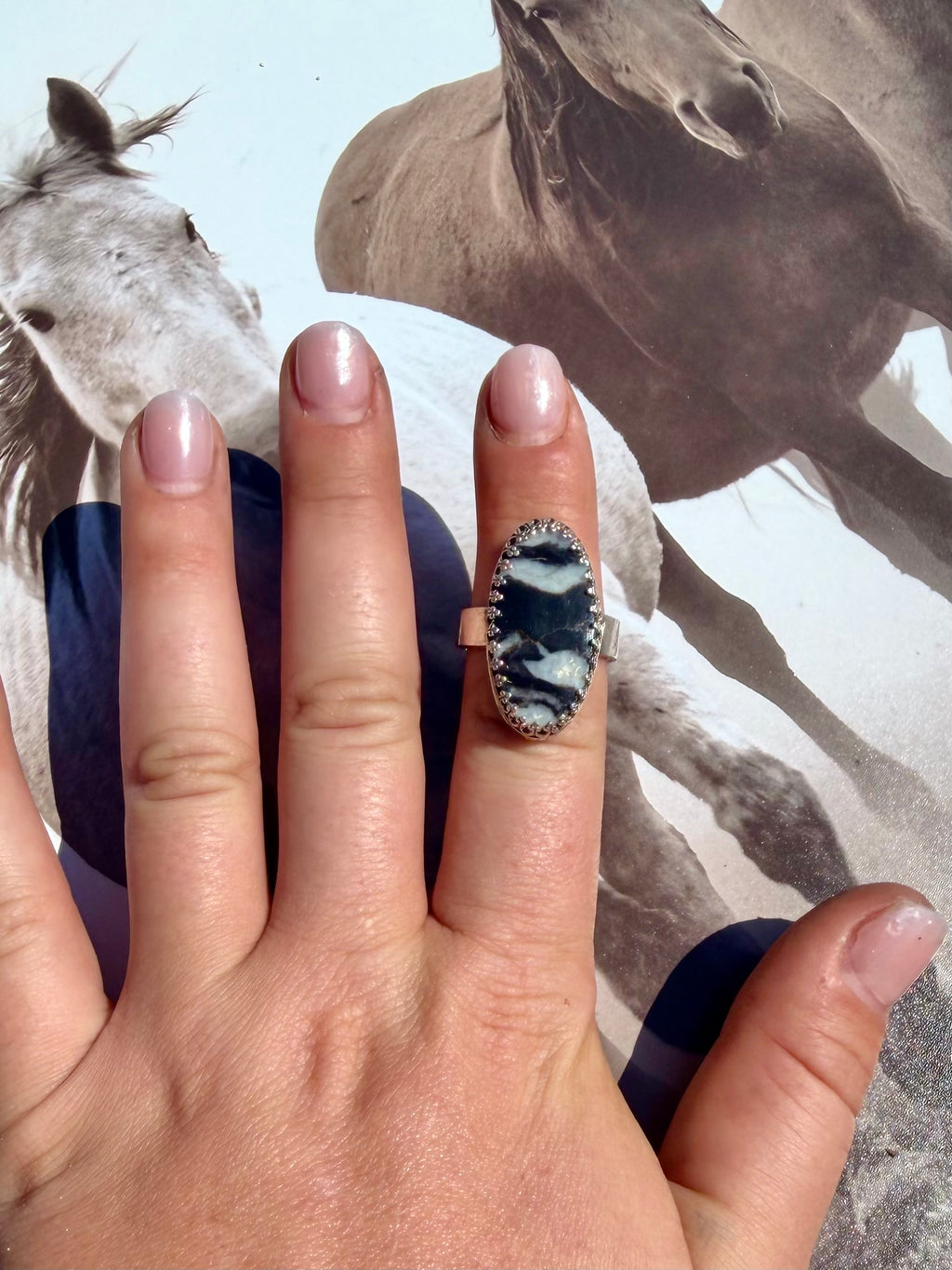 Zebra Jasper ring size 8.5