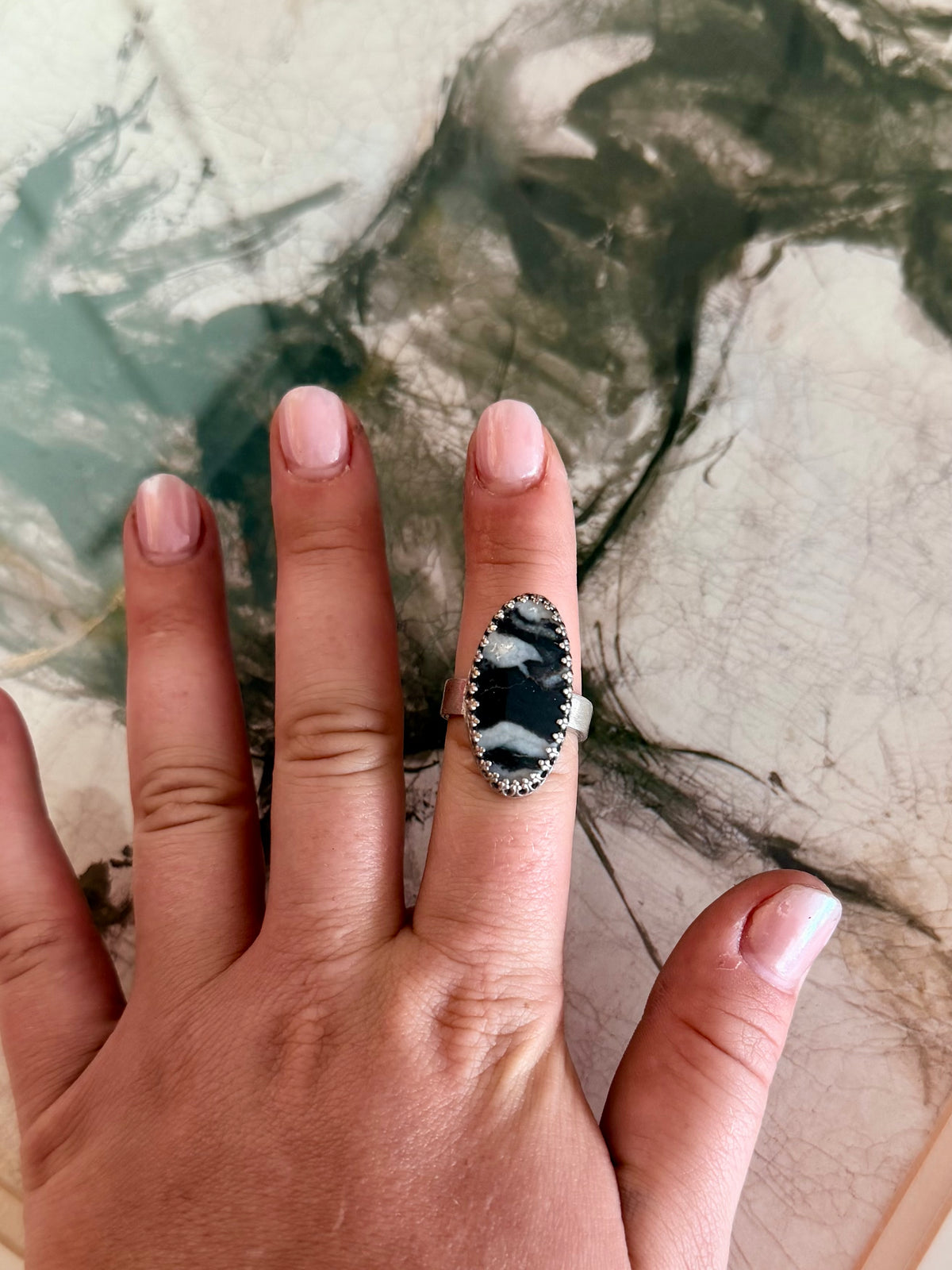 Zebra Jasper ring size 8.5