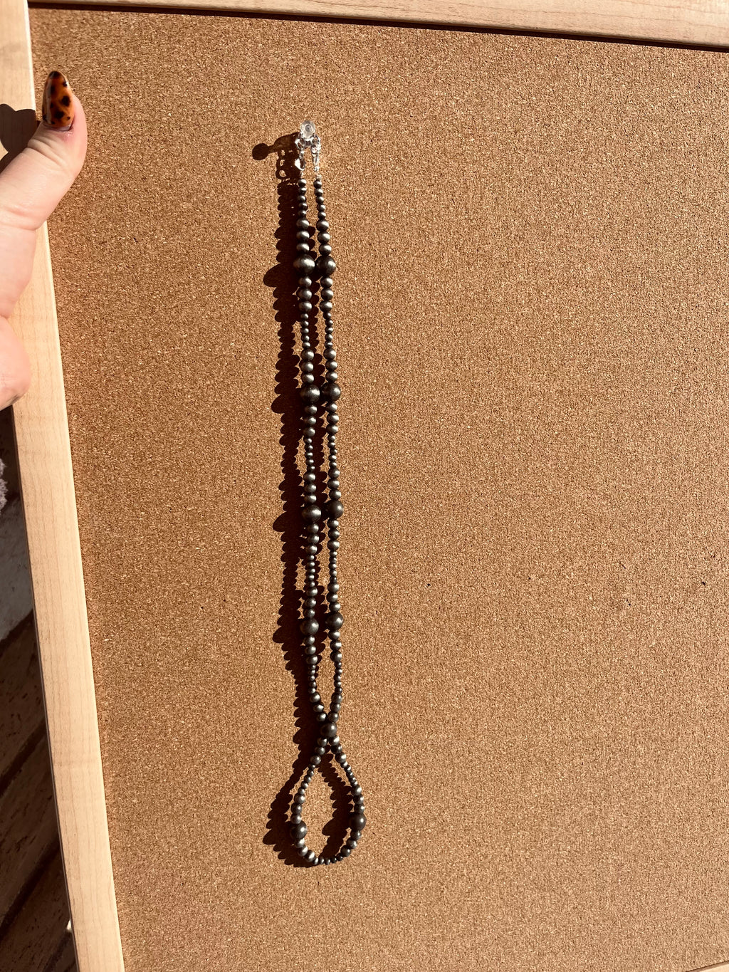 Faux Navajo Pearl Loop Necklace