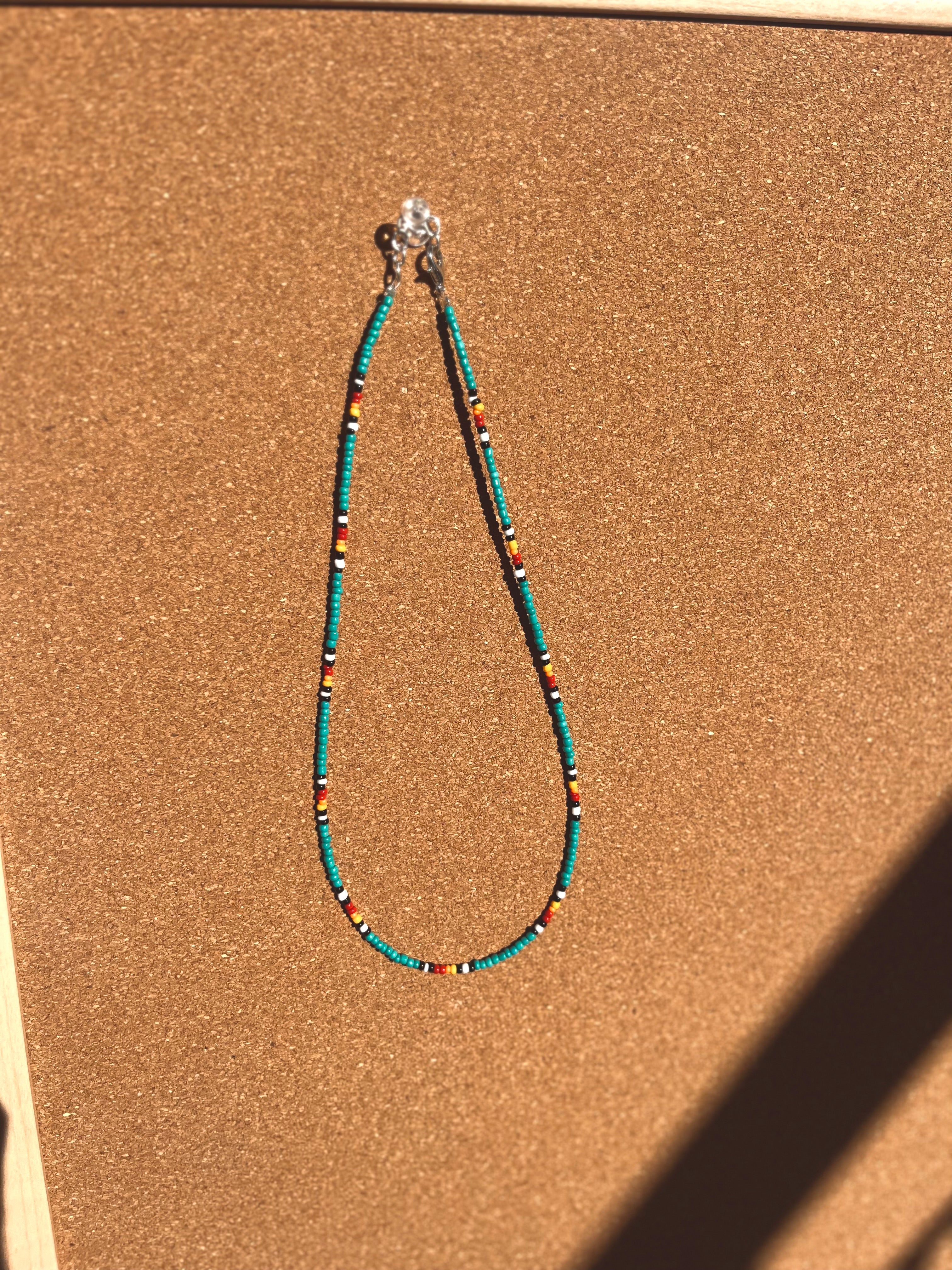 Turquoise and Sunset Hinted Choker
