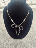 Faux Navajo Pearl Bow Necklace