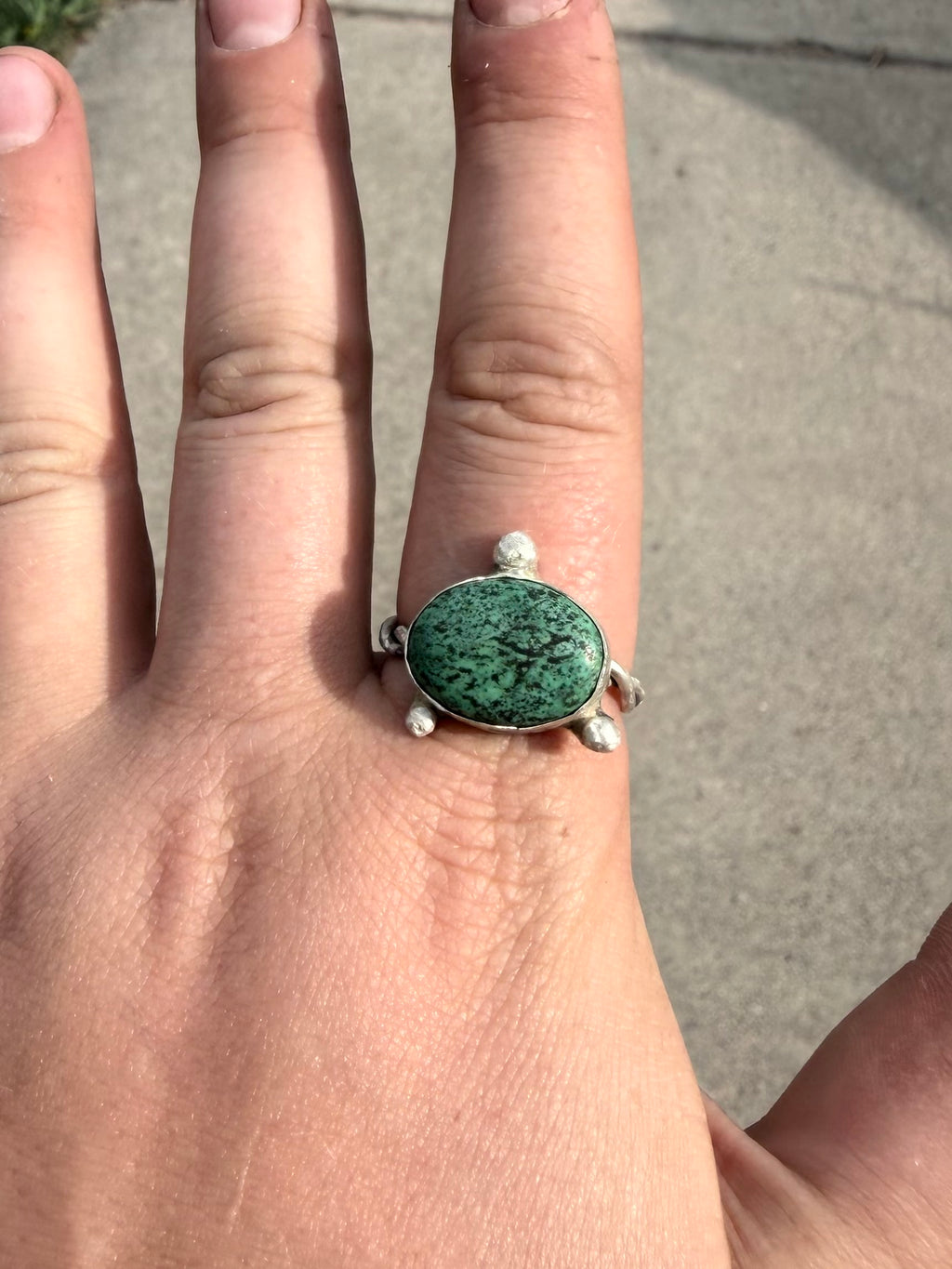Sterling Silver and Turquoise Ring Size 10
