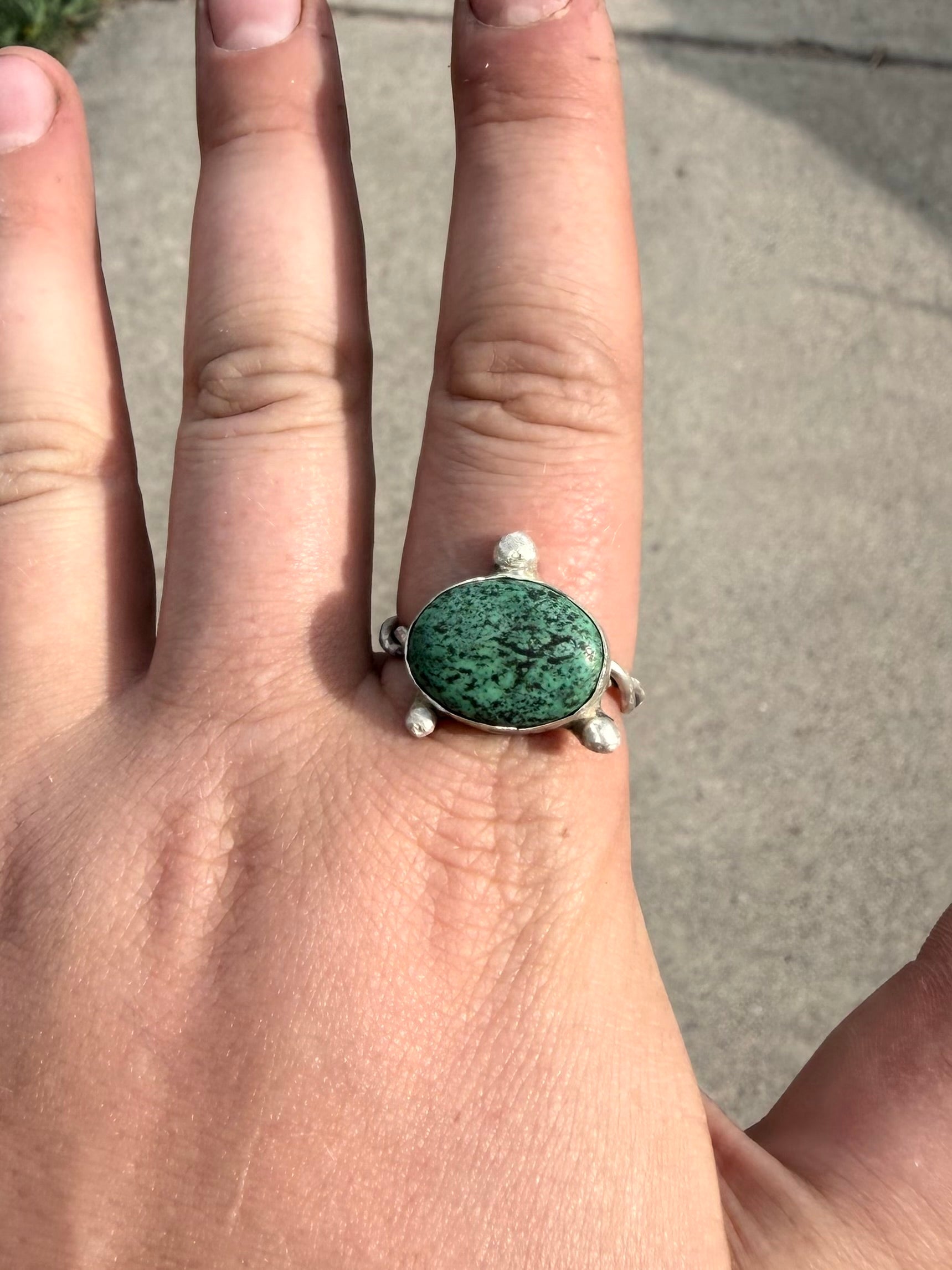 Sterling Silver and Turquoise Ring Size 10