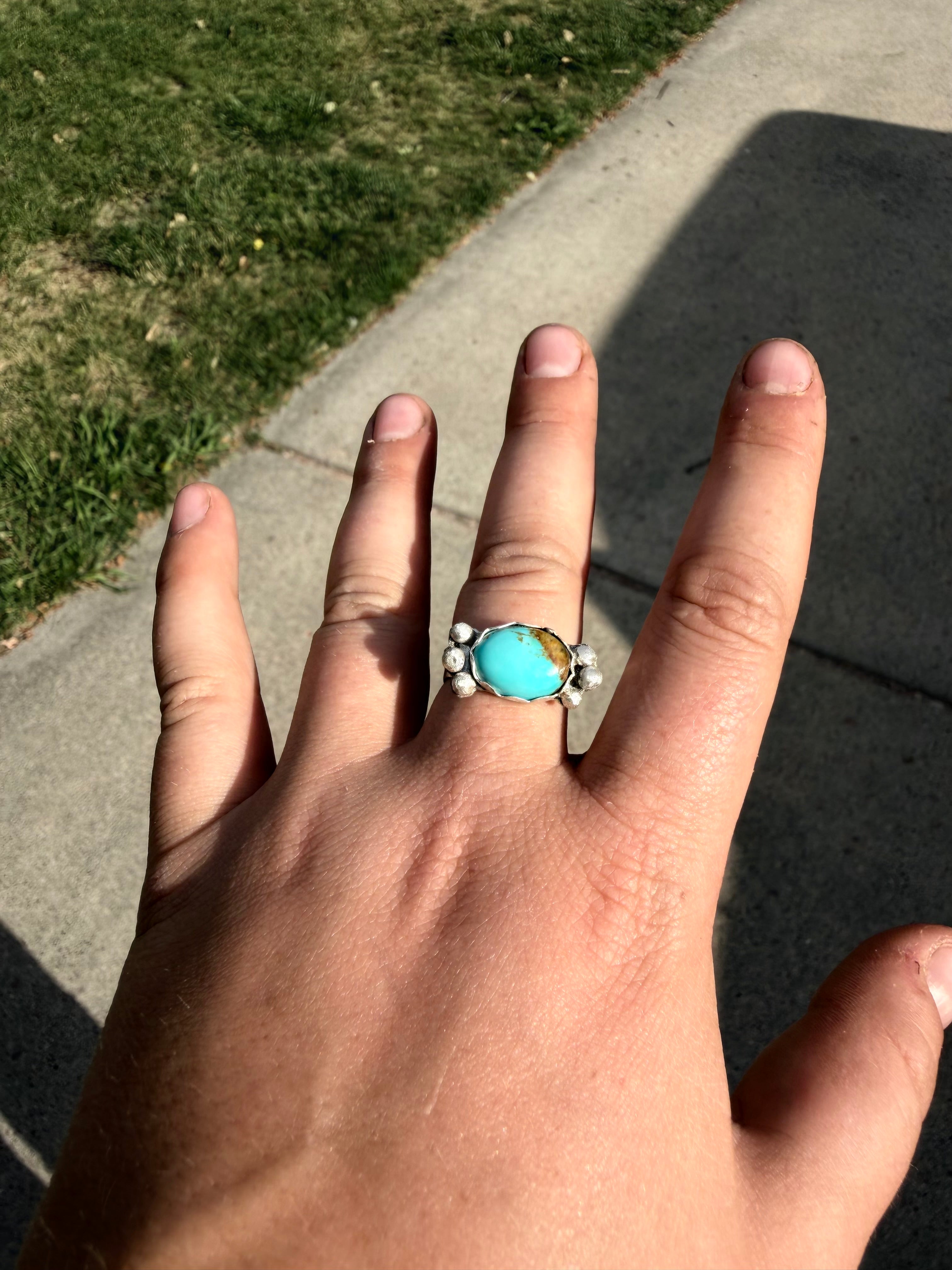 Kingman Turquoise Adjustable Ring