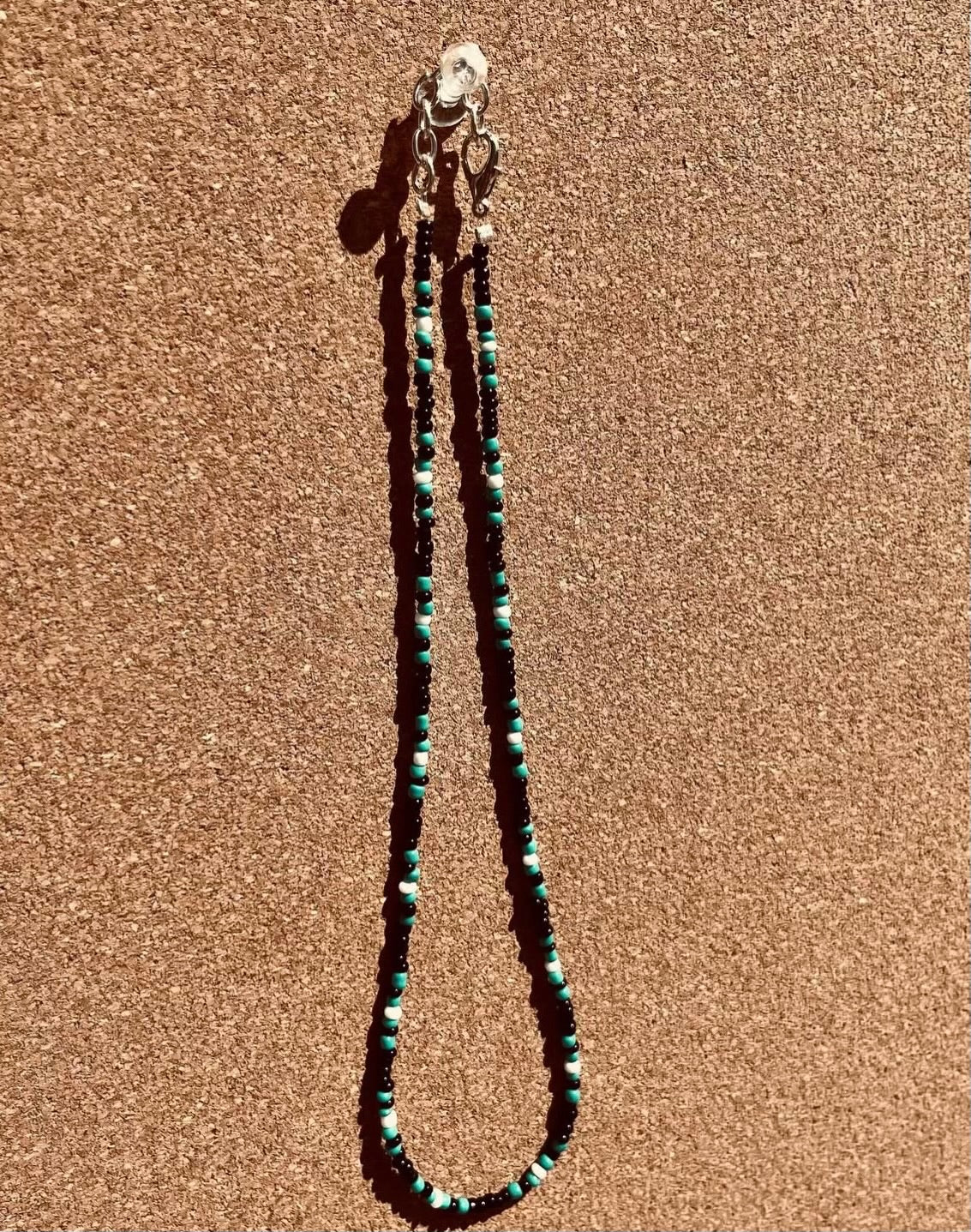Western Black, Turquoise, White Choker
