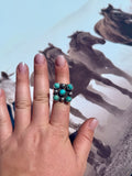 Kingman Turquoise Chunky Ring Size 8