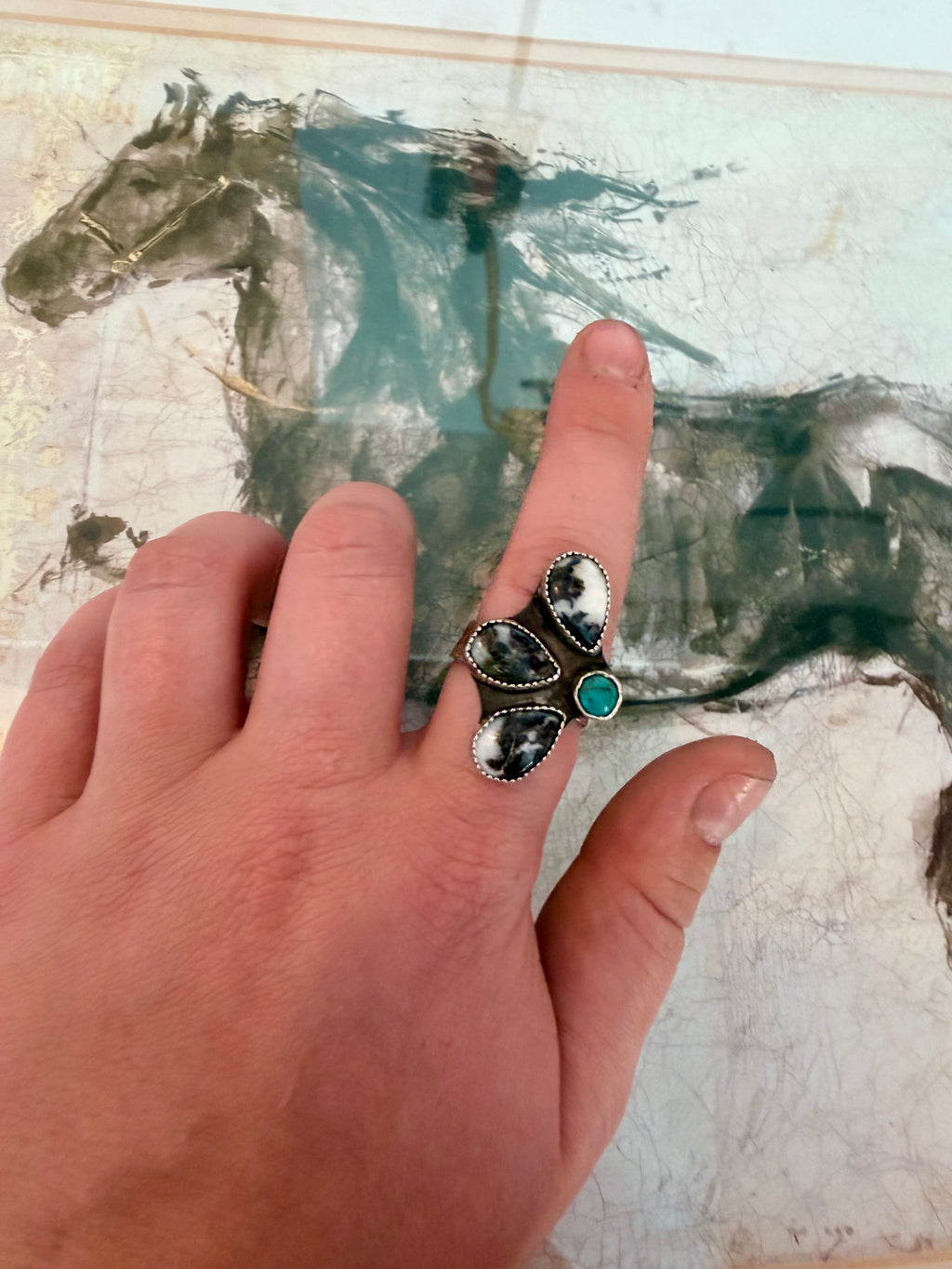 White Buffalo and Kingman Ring Size 10