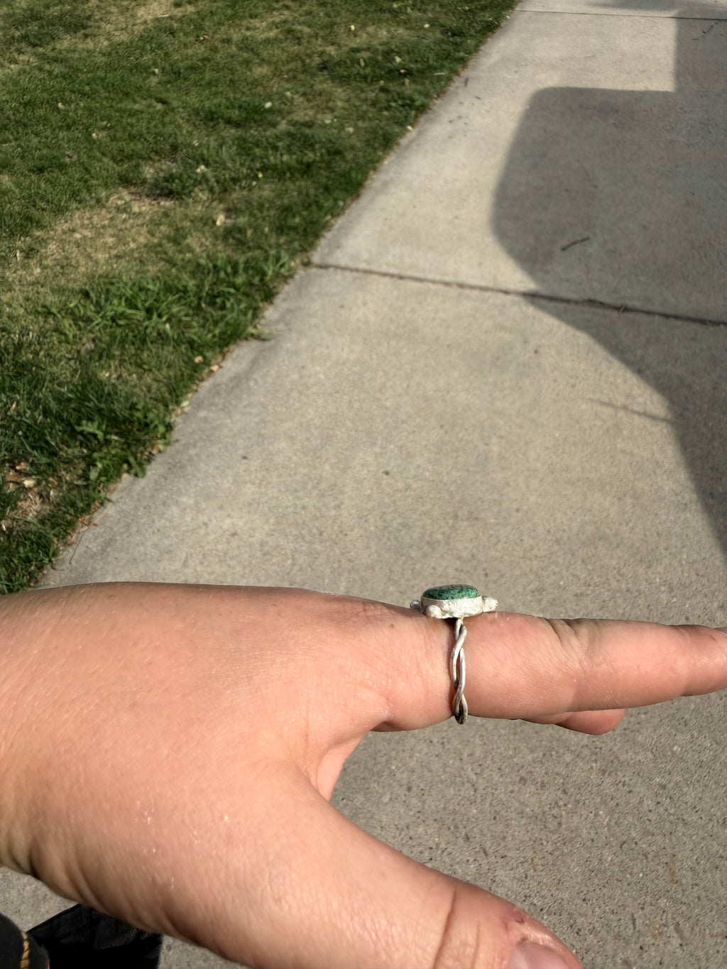 Sterling Silver and Turquoise Ring Size 10
