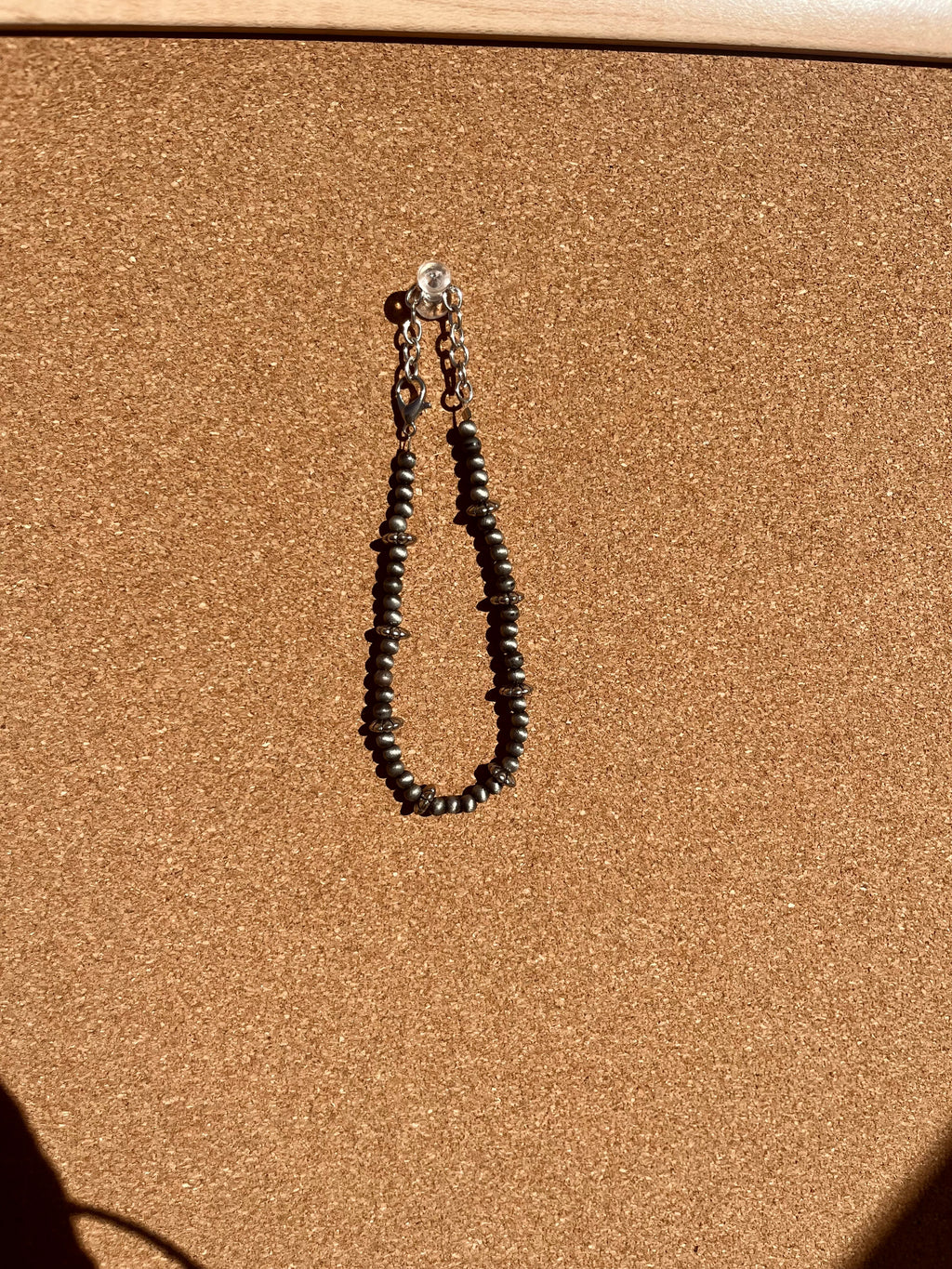 Faux Navajo Pearl Bracelet with Silver