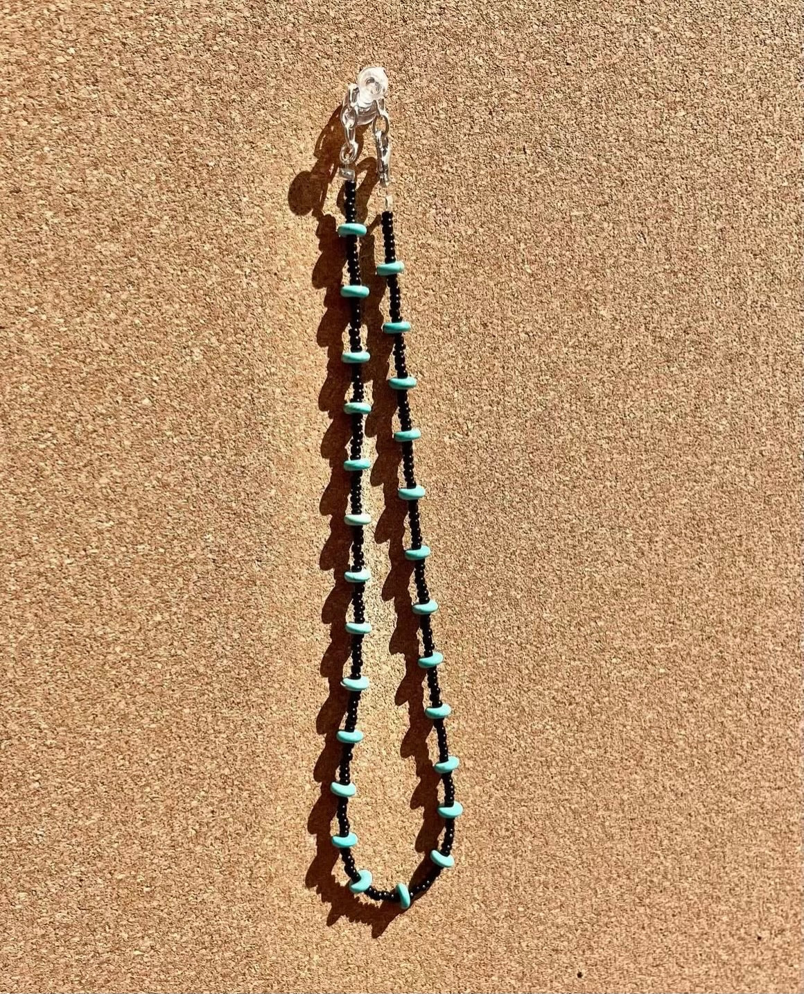 Black with Turquoise Stone Western Choker