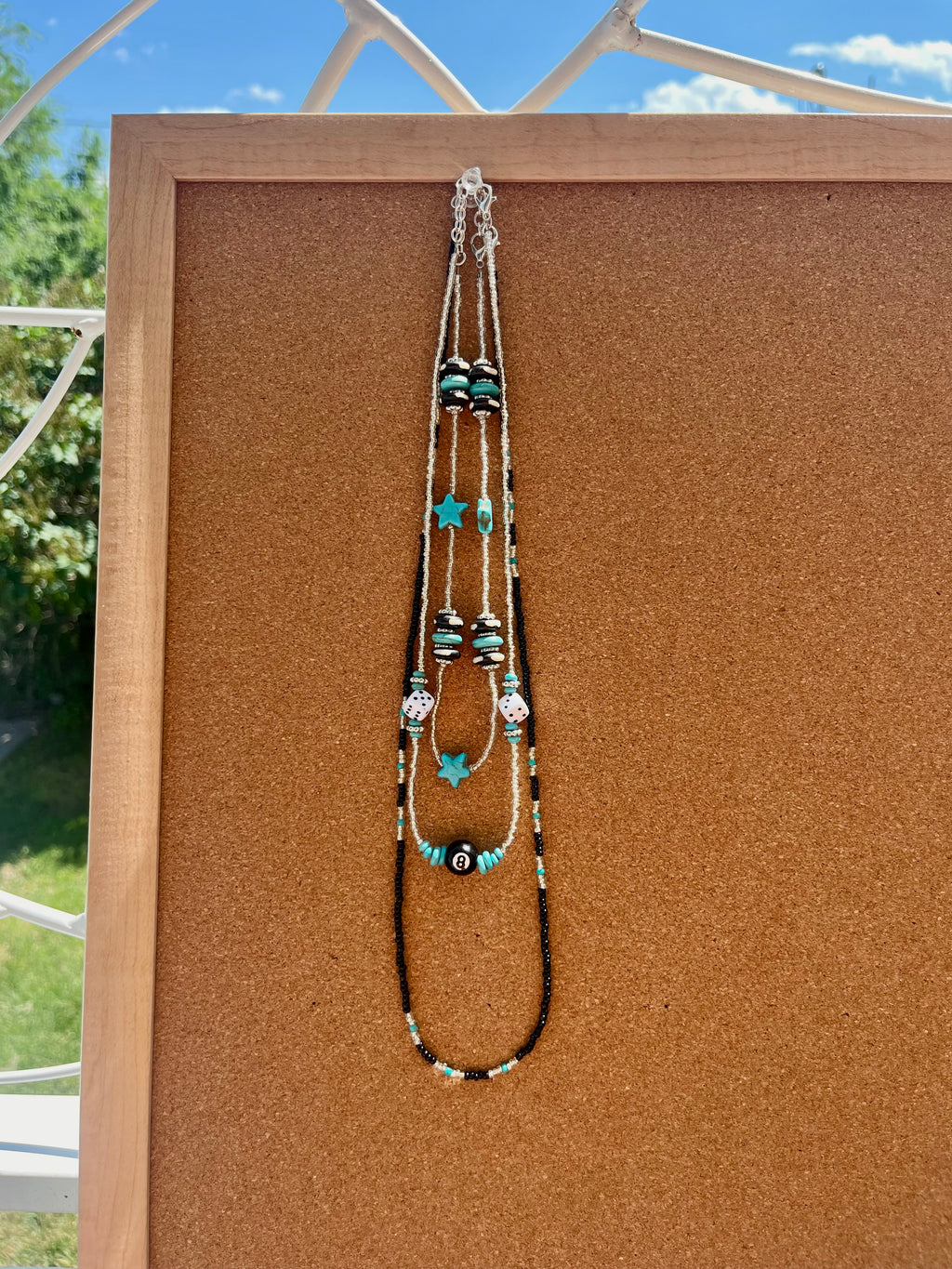 Western Dice and 8 Ball Necklace