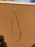 Western Silver, Burgundy and Turquoise Necklace