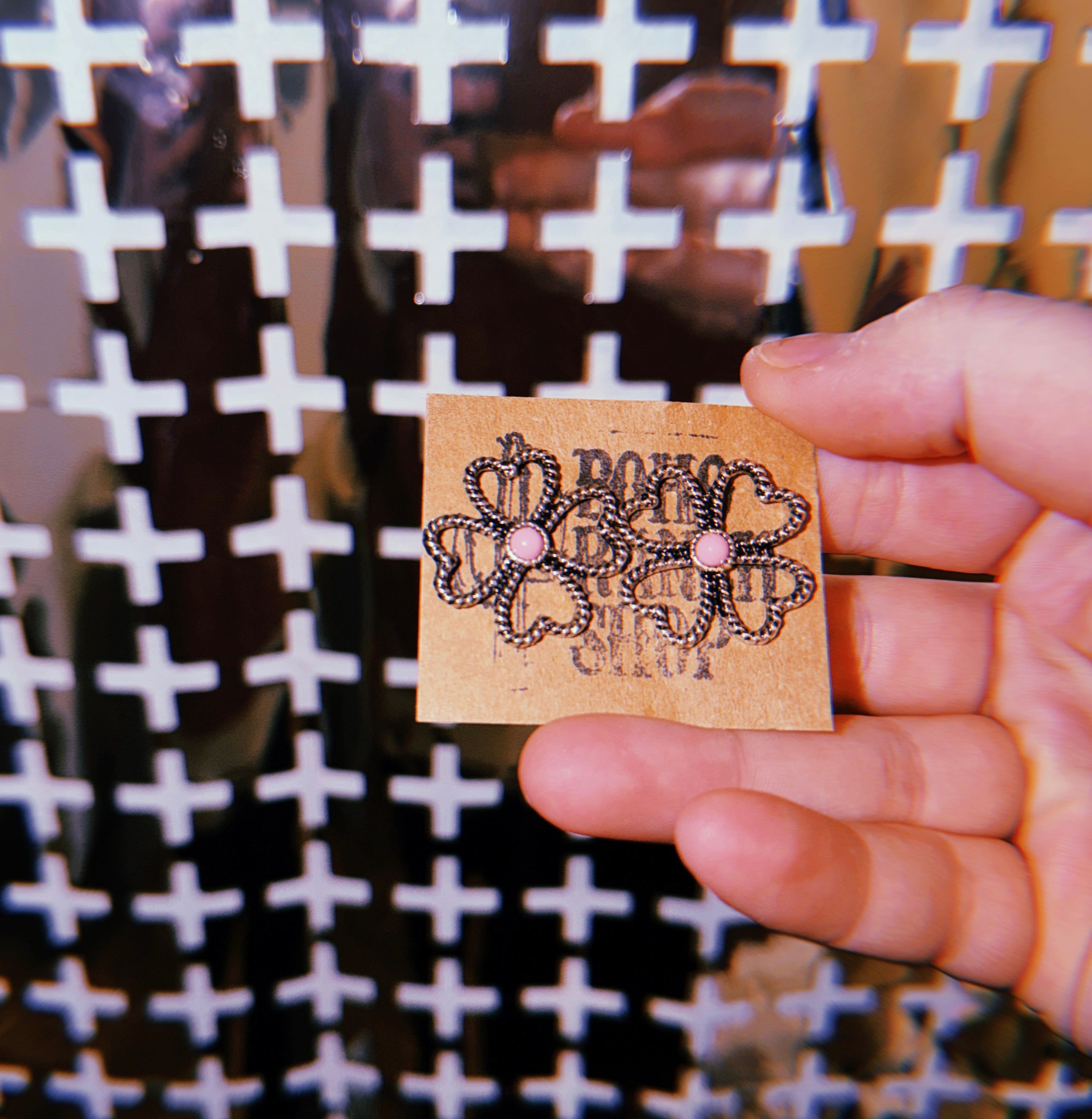 Pink Clover Earrings