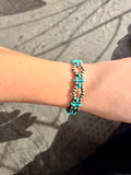 Faux Navajo Pearl and Turquoise Bracelet